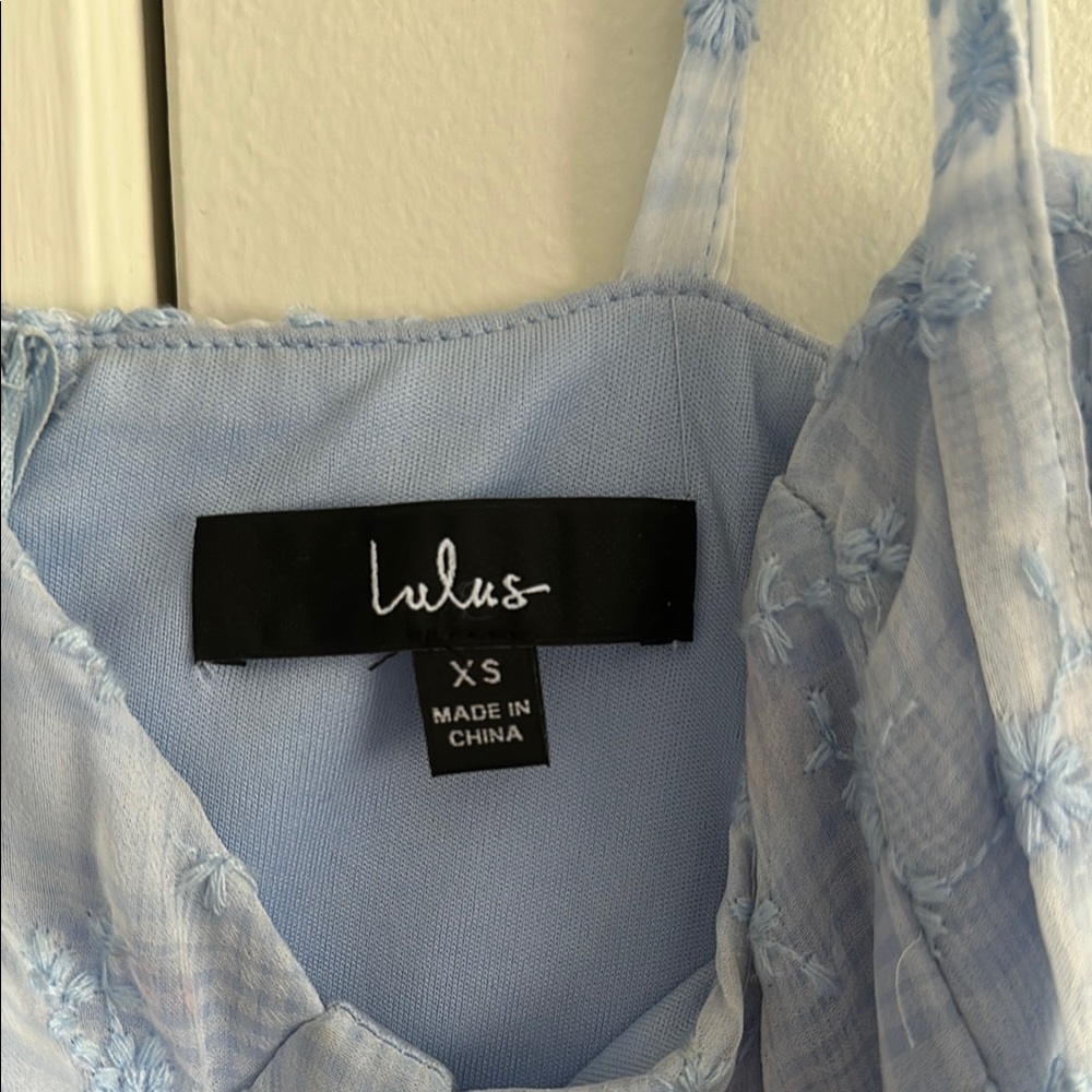 Lulus Floral Blue Tiered Dress - Picture 2 of 4